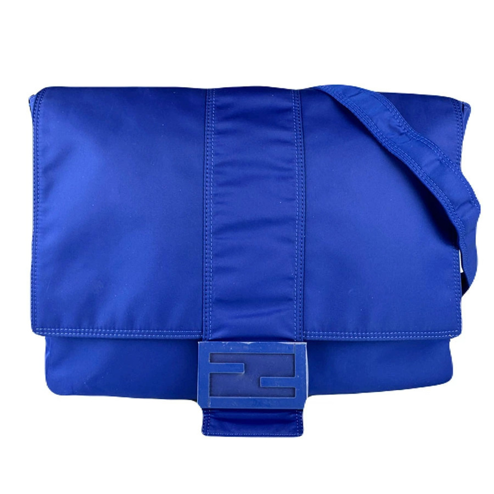 Fendi Baguette Messenger Bag Blue